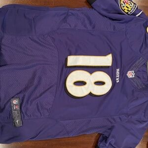 Baltimore Ravens, Purple Football Jersey with Number 18,